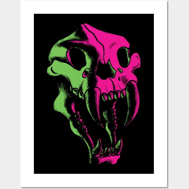 Sabertooth Skull Wall Art by CliffeArts